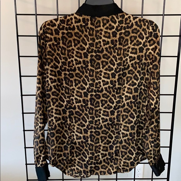 MICHAEL KORS Leopard Print Long Slv Blouse - Picture 3 of 5